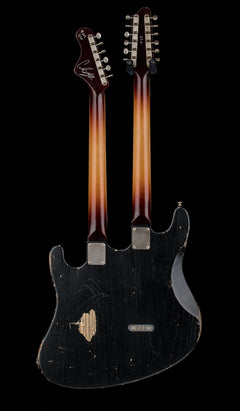 Castedosa Guitars Conchers Double Neck Baritone - Aged Black #201