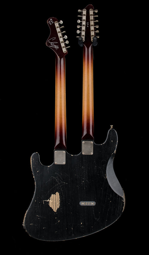 Castedosa Guitars Conchers Double Neck Baritone - Aged Black #201