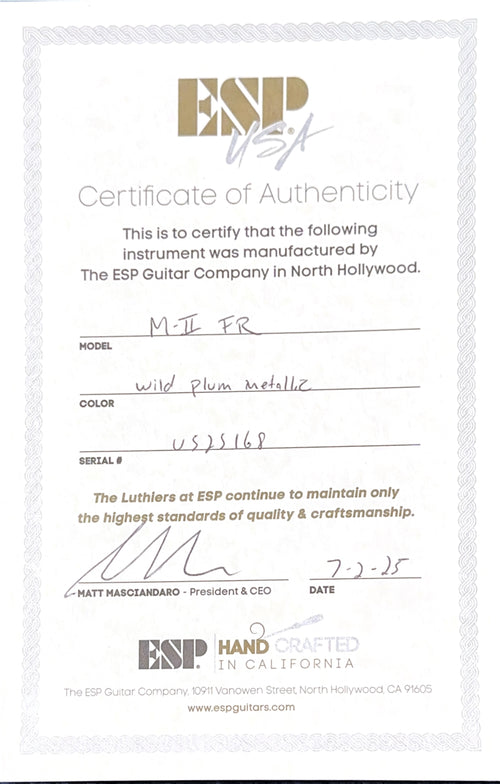 ESP M-II FR USA - Wild Plum Metallic #25168