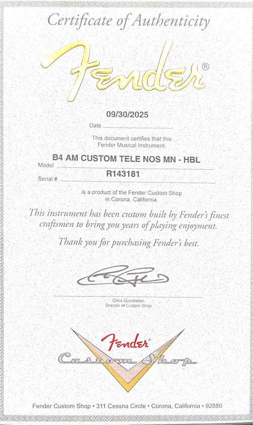 Fender Custom Shop American Custom Telecaster NOS - Honey Blonde #43181