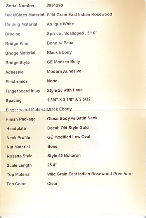 Martin Custom Shop HD-28 Style Wild Grain Rosewood #91290 (Empire Music Spec)