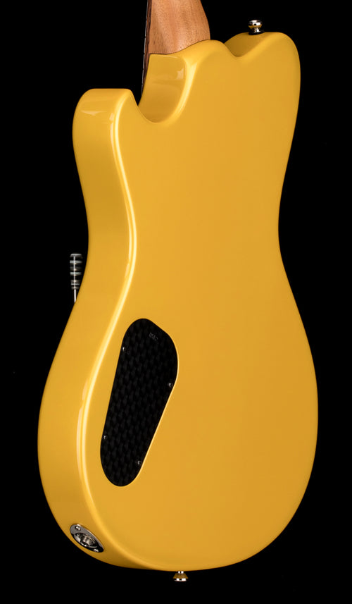 Powers Electric A-Type PF42 - Jet Black with Saffron Stripes #B512