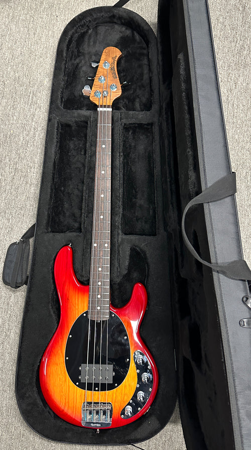 Used Ernie Ball Music Man StingRay Special 4 H - Lava Burst #03035 with Original Case
