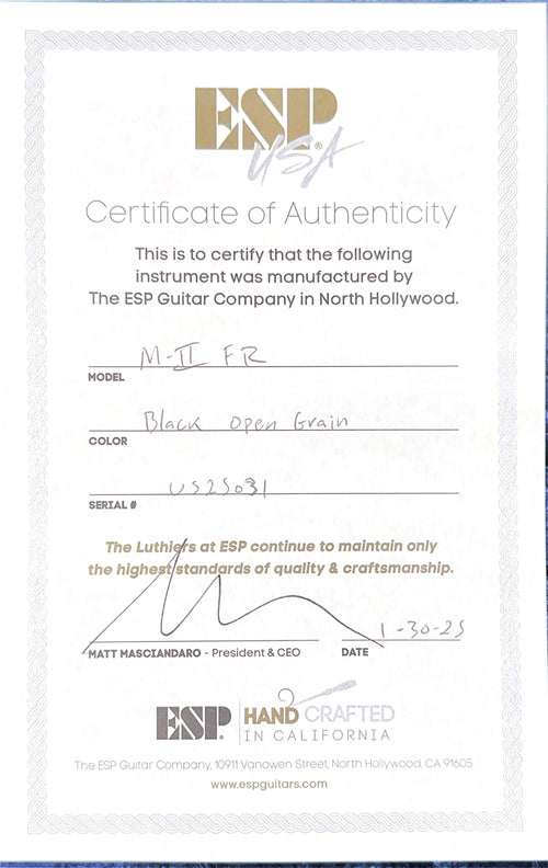 ESP M-II FR USA Open Grain - Black #25031