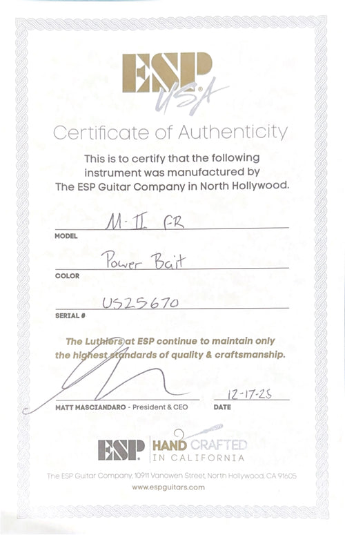 ESP M-II FR USA - Power Bait #25670