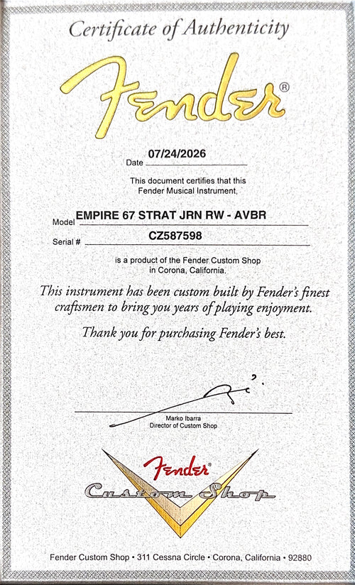 Fender Custom Shop Empire 67 Stratocaster Journeyman Relic - Aged Violin Burst #87598