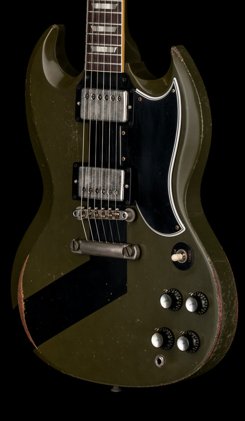 Gibson Custom Shop M2M 1961 SG Standard Striped Murphy Lab Heavy Aged - Olive Drab #00321