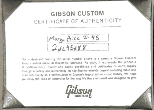 Gibson Custom Shop Margo Price J-45 - Heritage Cherry Sunburst #45088