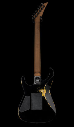 Jackson Custom Shop Korina DK HS FR Heavy Relic - Black over Graffiti Yellow #20654 (Empire Music Spec)
