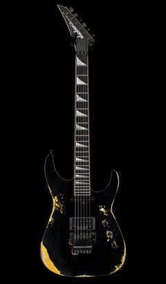 Jackson Custom Shop Korina DK HS FR Heavy Relic - Black over Graffiti Yellow #20654 (Empire Music Spec)