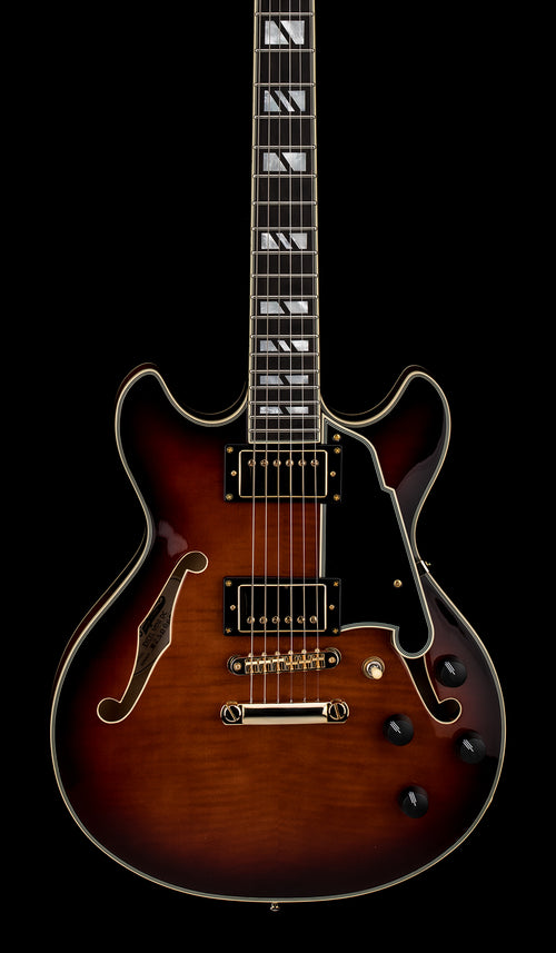 Used D'Angelico Excel Mini DC (2025) - Amaretto Burst #00689 with Gig Bag