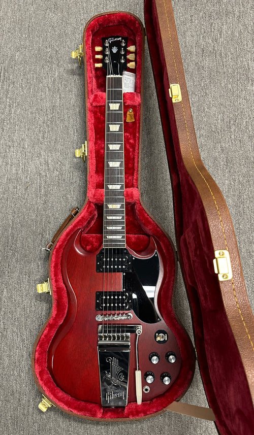Used Gibson SG Standard '61 Faded Maestro Vibrola - Vintage Cherry #50167 with Original Hard Case
