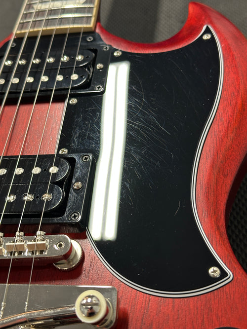 Used Gibson SG Standard '61 Faded Maestro Vibrola - Vintage Cherry #50167 with Original Hard Case