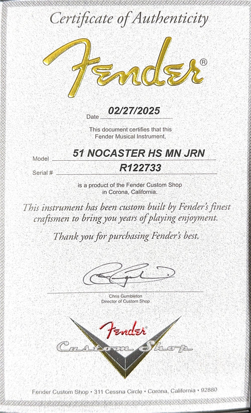 Fender Custom Shop 1951 Nocaster HS Journeyman Relic - 2-Color Sunburst #22733