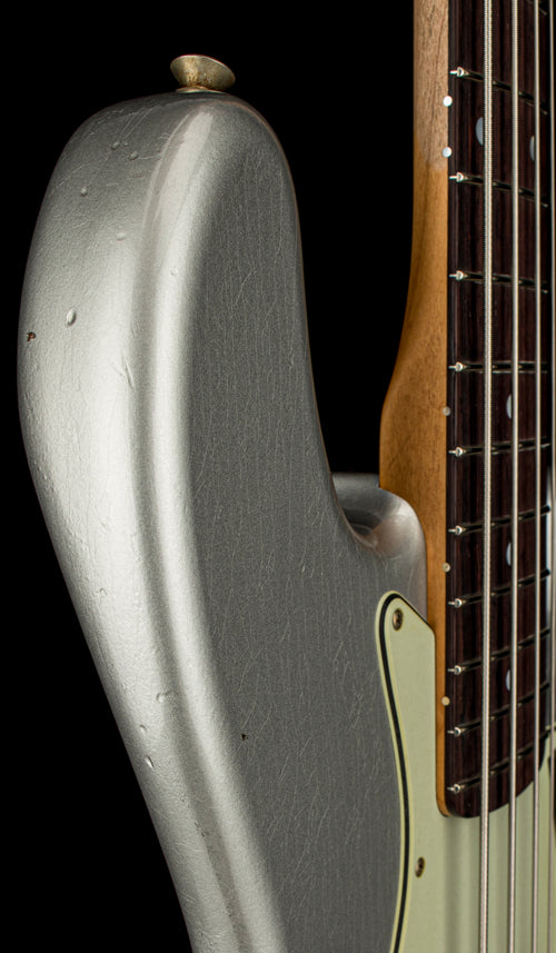 Fender Custom Shop 1965 Jazz Bass Journeyman Relic - Faded Inca Silver #90442