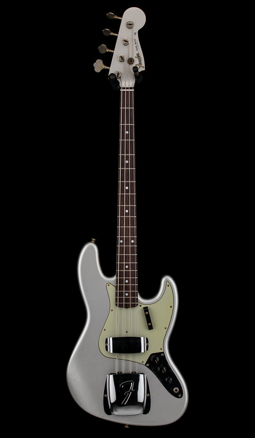 Fender Custom Shop 1965 Jazz Bass Journeyman Relic - Faded Inca Silver #90442
