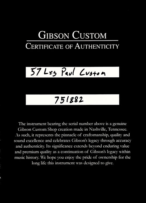 Gibson Custom Shop 1957 Les Paul Custom VOS - Ebony #51882