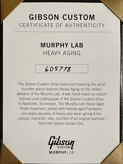 Gibson Custom Shop Limited Edition 1968 Les Paul Custom Reissue Murphy Lab Heavy Aged - Olive Drab Top #05778