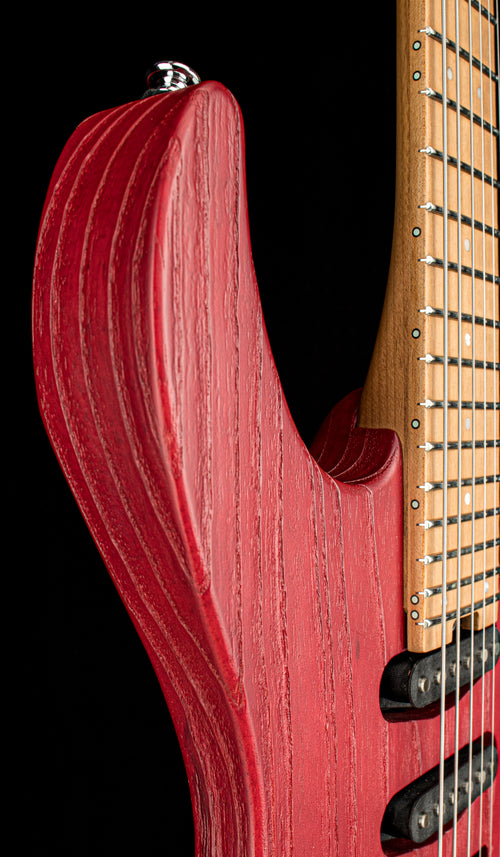 Used Charvel Pro-Mod DK24 HSS 2PT CM Ash (2020) - Red Ash #00811 with Hard Case