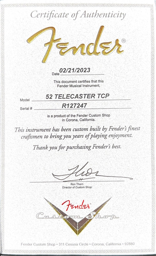 Used Fender Custom Shop '52 Telecaster TCP (2023) - Faded Violin Burst #27247 with Original Hard Case