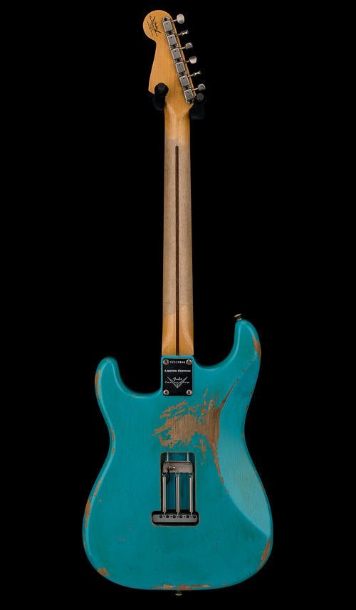 Used Fender Custom Shop LTD El Diablo Stratocaster Heavy Relic (2016) - Faded Taos Turquoise #28866 with Original Hard Case