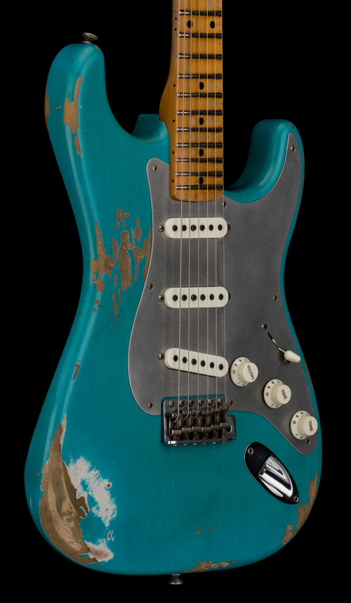 Used Fender Custom Shop LTD El Diablo Stratocaster Heavy Relic (2016) - Faded Taos Turquoise #28866 with Original Hard Case
