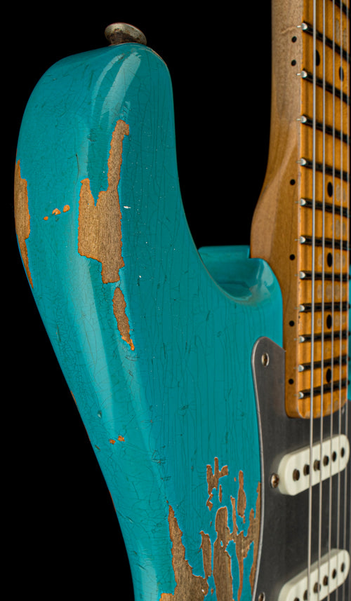 Used Fender Custom Shop LTD El Diablo Stratocaster Heavy Relic (2016) - Faded Taos Turquoise #28866 with Original Hard Case