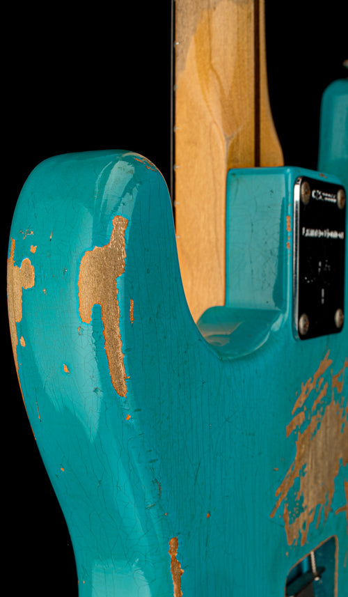Used Fender Custom Shop LTD El Diablo Stratocaster Heavy Relic (2016) - Faded Taos Turquoise #28866 with Original Hard Case