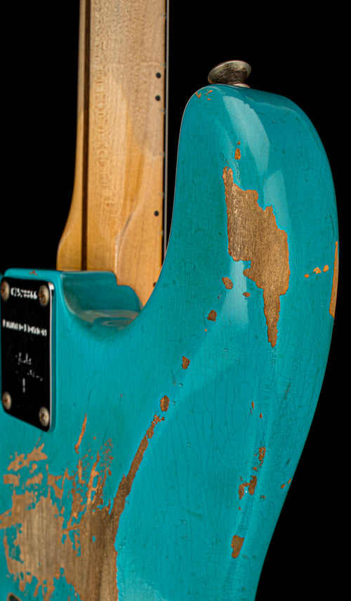 Used Fender Custom Shop LTD El Diablo Stratocaster Heavy Relic (2016) - Faded Taos Turquoise #28866 with Original Hard Case