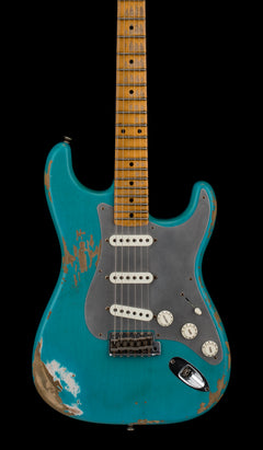 Used Fender Custom Shop LTD El Diablo Stratocaster Heavy Relic (2016) - Faded Taos Turquoise #28866 with Original Hard Case