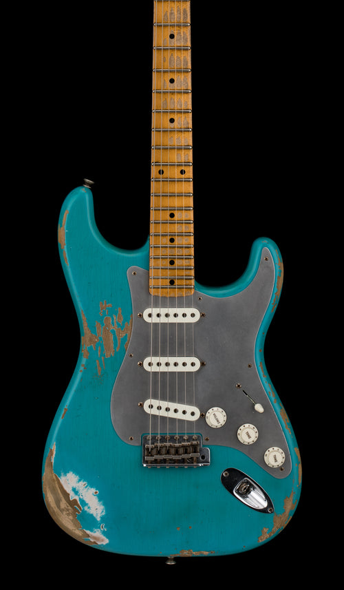 Used Fender Custom Shop LTD El Diablo Stratocaster Heavy Relic (2016) - Faded Taos Turquoise #28866 with Original Hard Case