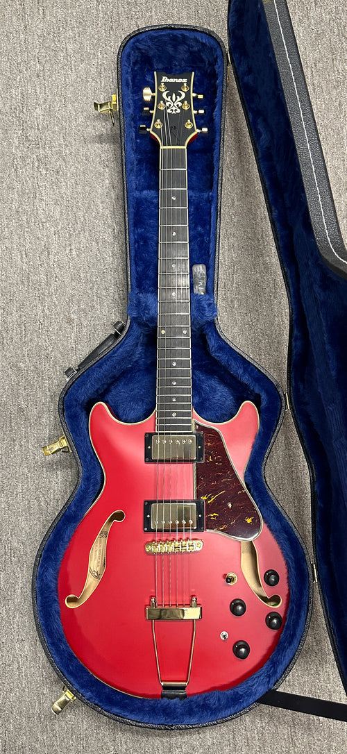 Used Ibanez AM Artcore Expressionist AMH90 (2021) - Cherry Red Flat #20801 with Hard Case