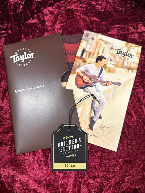 Used Taylor Builder's Edition 324ce (2022)- Shaded Edgeburst #42091 with Original Hard Case