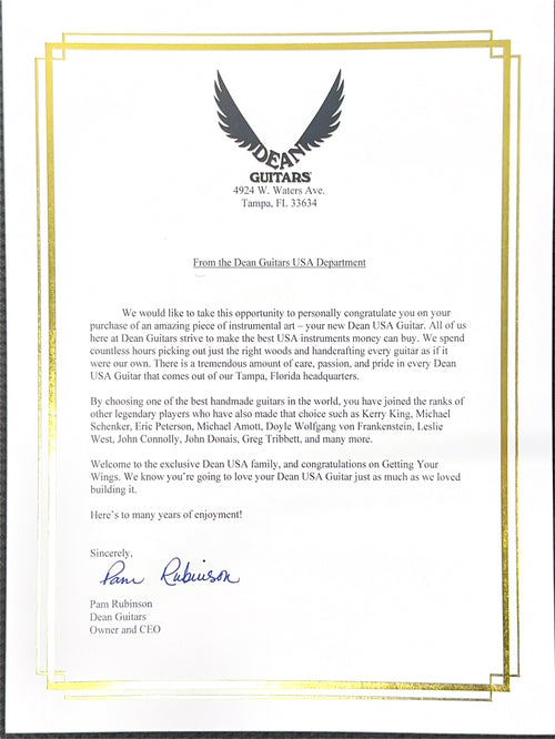 Dean USA ML Flame Top Floyd Rose - Emerald Green Burst #21096