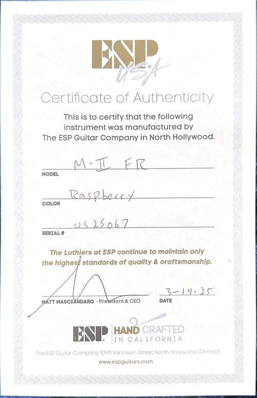 ESP M-II FR USA - Raspberry #25067