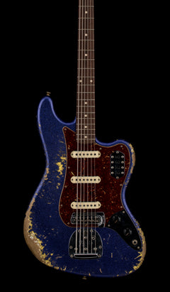 Fender Custom Shop Bass VI Heavy Relic - Purple Sparkle/Graffiti Yellow #43396