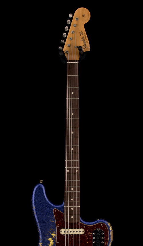 Fender Custom Shop Bass VI Heavy Relic - Purple Sparkle/Graffiti Yellow #43396