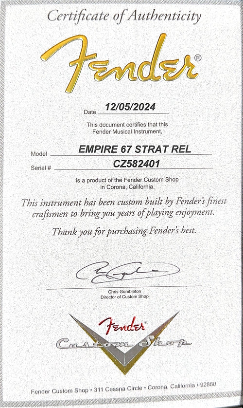 Fender Custom Shop Empire 67 Stratocaster Relic - 3-Color Sunburst #82401