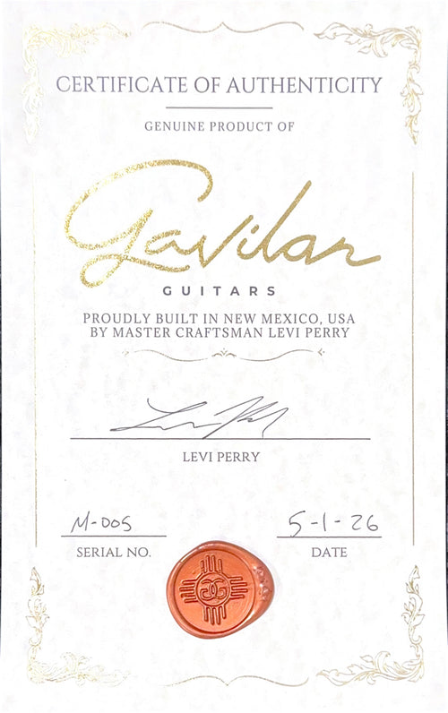 Gavilan Guitars Miramonte Medium Relic - Black #M-005
