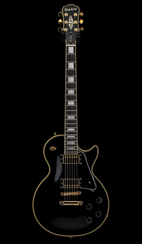 Used Epiphone Les Paul Custom Pro (2019) - Ebony #22823 with Hard Case