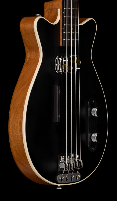 Used Grez Guitars Custom Mendocino Short Scale Bass - Satin Black #1805 with Original Gig Bag