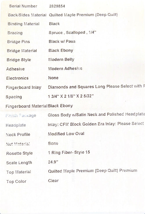 Martin Custom Shop 00-28 Style Master Grade Deep Quilt Maple (Empire Music Spec) #29854