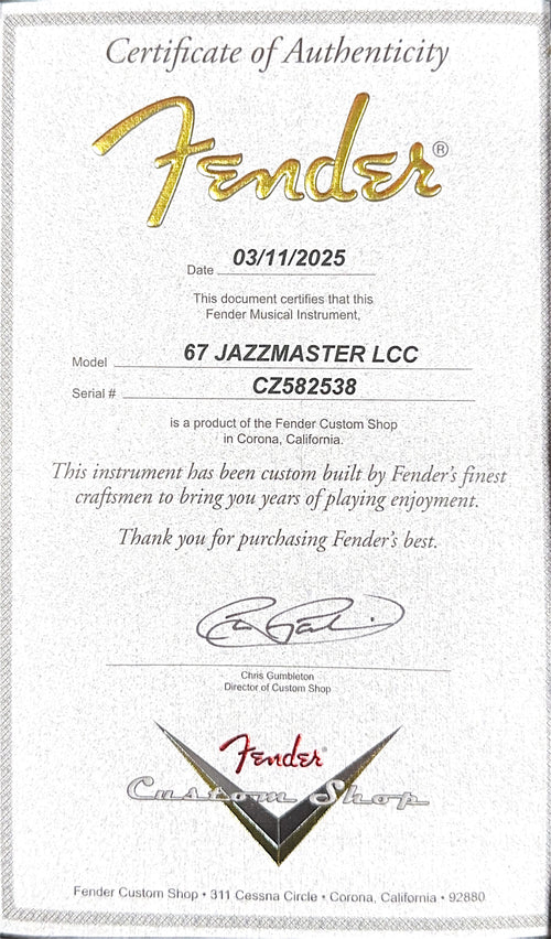 Fender Custom Shop 1967 Jazzmaster Deluxe Closet Classic - Aged Lake Placid Blue #82538