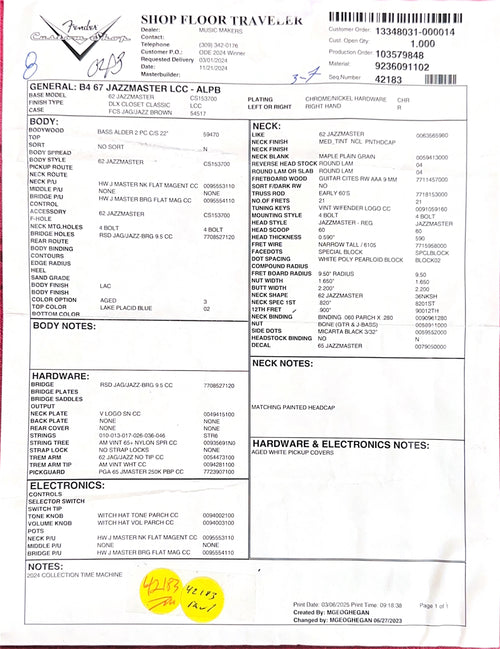 Fender Custom Shop 1967 Jazzmaster Deluxe Closet Classic - Aged Lake Placid Blue #82538