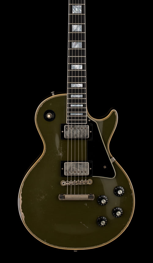 Gibson Custom Shop Limited Edition 1968 Les Paul Custom Reissue Murphy Lab Heavy Aged - Olive Drab Top #06158