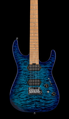 Used Charvel Pro-Mod DK24 HH 2PT CM QM (2020) - Chlorine Burst #03496 with Hard Case