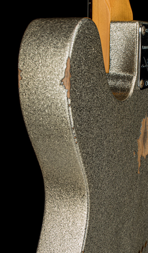 Used Fender Custom Shop LTD 1961 Telecaster Relic (2023) - Aged Silver Sparkle #71167 with Original Hard Case