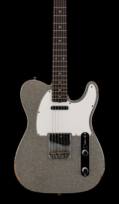 Used Fender Custom Shop LTD 1961 Telecaster Relic (2023) - Aged Silver Sparkle #71167 with Original Hard Case