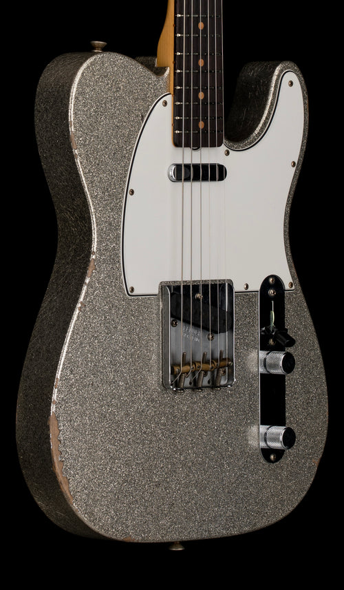 Used Fender Custom Shop LTD 1961 Telecaster Relic (2023) - Aged Silver Sparkle #71167 with Original Hard Case