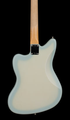 Used Fender Custom Shop Chicago Music Exchange Special '62 Jazzmaster DLX Closet Classic (2024) - Super Aged Olympic White/Sonic Blue Burst #34547 with Original Hard Case